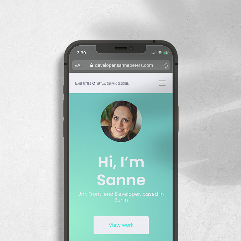 Sanne's Responsive portfolio website built with Bootstrap